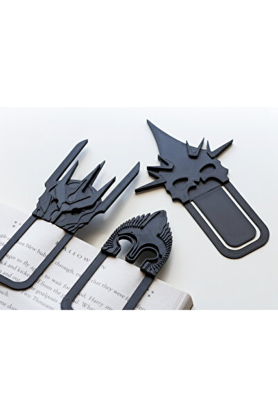 Anka Atolye مجموعة علامات الكتب الثلاثية لسيد الخواتم - علامة كتب رائعة، من عالم الوسط الأرضي وقابلة للجمع - طباعة ثلاثية الأبعاد