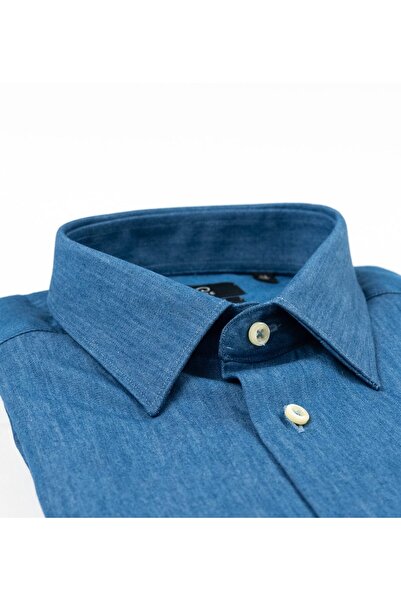 Couture For Gentlemen Camasa barbati bumbac bleu denim slim fit Cms01bd