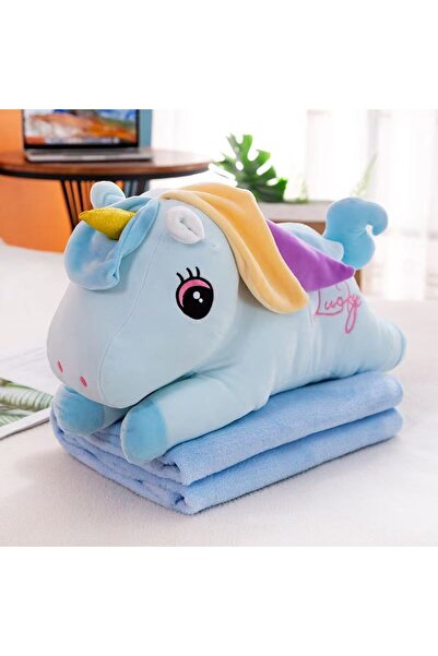 Tescomak Σετ παιδικής Κουβέρτα και Μαξιλάρι , Πελούς παιχνίδι μονόκερος, έξτρ...