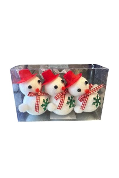 Clini Decorațiune de Crăciun Om de zăpadă 2x-0575, 3 buc