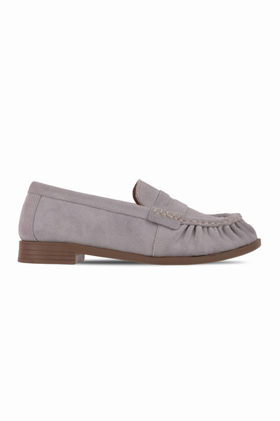 Lal Shoes & Bags Pantofi de balerină din piele naturală pentru femei Alisa, cu cusături, din nubuc, b4227
