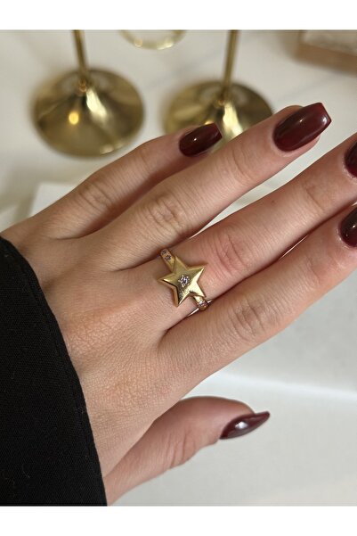 HOUSEKİ خاتم قابل للتعديل على شكل نجمة كبيرة