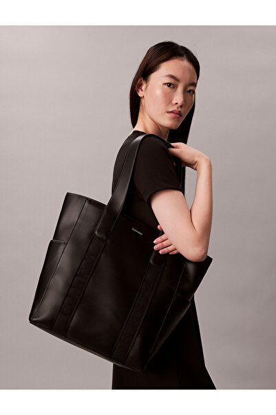 Calvin Klein Jacquard Logo Laptop Tote Bag