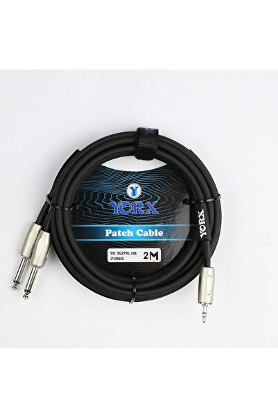 Yorx -CABLES YX-362PR-2M 2m TRS - 2 x 1/4" Mono Instrument Cable