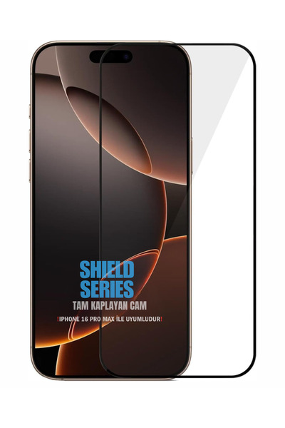 Evax (Shield Tam) iPhone 16 Pro Max ile Uyumlu 6D Tam 9H Temperli ESD Anti-St...