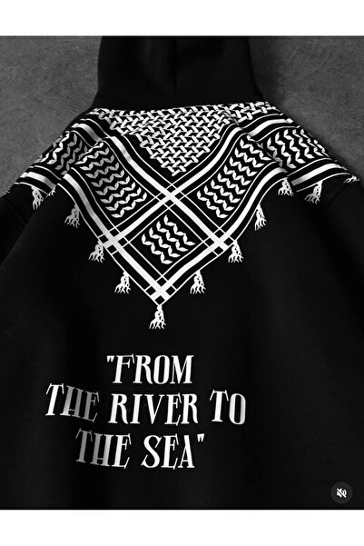 bergibo FİLİSTİN SWEATSHIRT - NEHİRDEN DENİZE ÖZGÜR FİLİSTİN KAPŞONLU SWEET -...