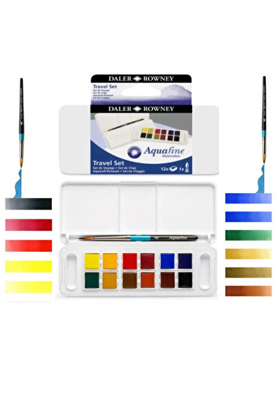 GLANCE A5 200 Gr Spr Mix Medium Pad 20 Yp St. Aquafine Watercolor Set 12-Piece Set