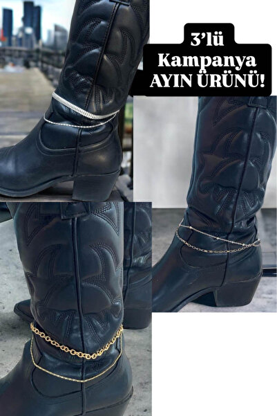 TAKIŞTIR 3-Piece Mixed Color Boot Shoe Charm/ Anklet