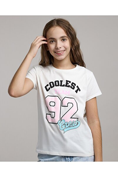 R&B تي شيرت مطبوع برقبة دائرية وأكمام قصيرة