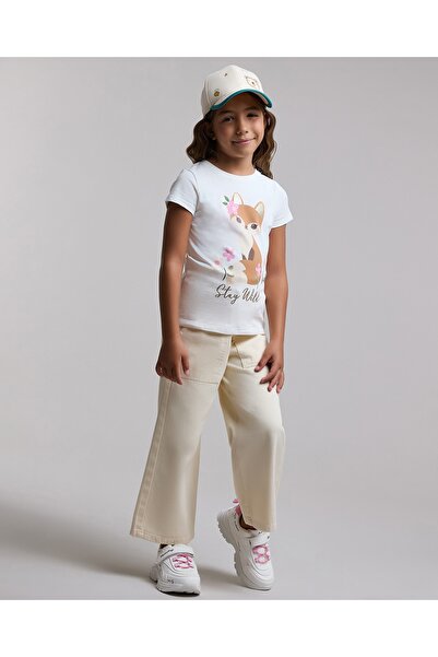 R&B Printed T-Shirt with Crew Neck and Short Sleeves