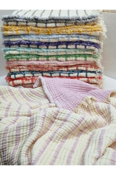 Yada Baby 100% Cotton 8 Layer Multi Muslin Baby Kids Blanket – XL (120X100 cm) Lila