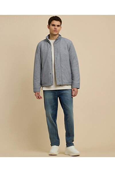 R&B Solid Jacket with Snap-Button Closure