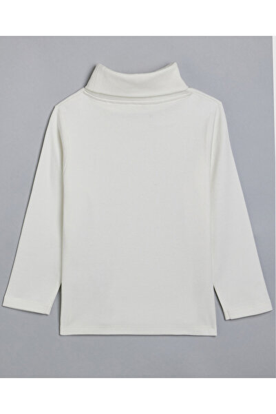 R&B Solid T-Shirt with Turtleneck and Long Sleeves