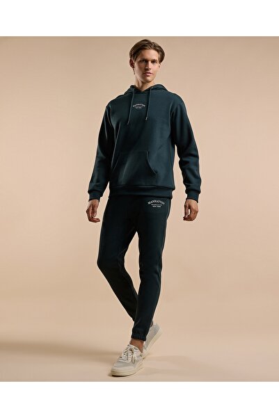 R&B بنطال رياضي بتفاصيل تطريز مع خصر برباط