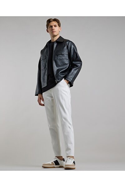 R&B Solid Relaxed Fit Jeans with Button Closure