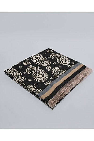 R&B Black Women's Paisley Patterned Scarf