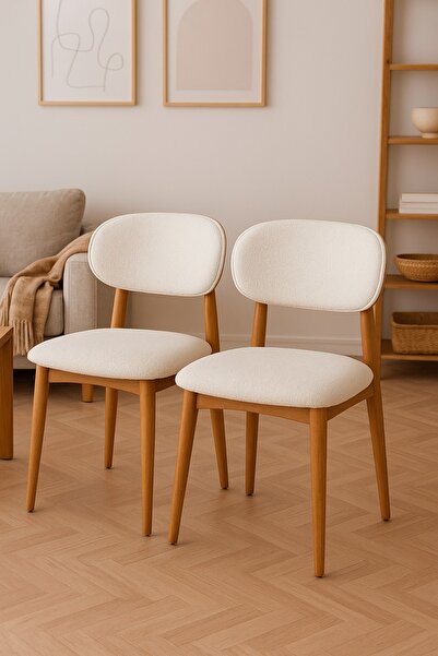 teddy Modern Tasarımlı Gürgen Ayaklı Bohem Sandalye-Minimalist-Doğal Dokulu O...