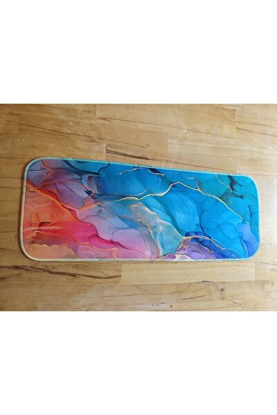 sgeteknoloji Sge Technology 70X30 cm Phosphorescent Stitched Colorful Marble Anti-Slip Base Speed Surface Gamer Mouse Pad g