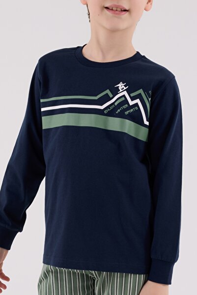 Arnetta 100% Cotton Long Sleeve Circular Neck Boys' Pajama Set