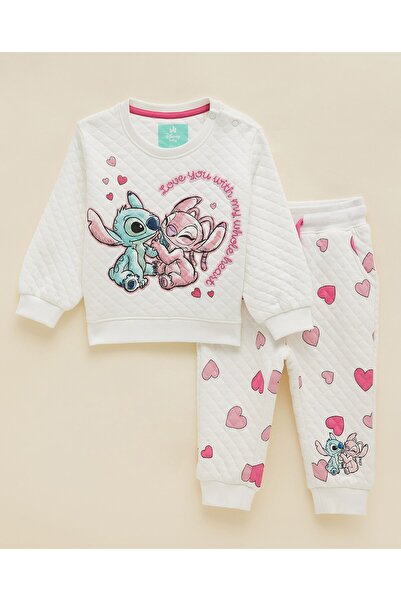 R&B Stitch & Angel Printed Sweatshirt and Jogger Set