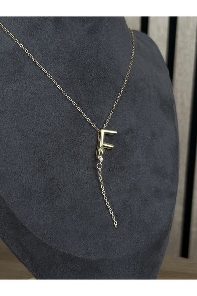 lavanderopa Letter F Steel Necklace