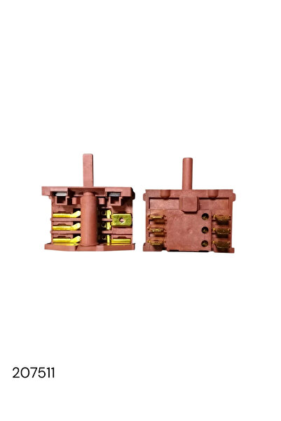 inox rezistans Fırın Anahtarı Komitötörü 3+3 Soketli Stoplu Adet