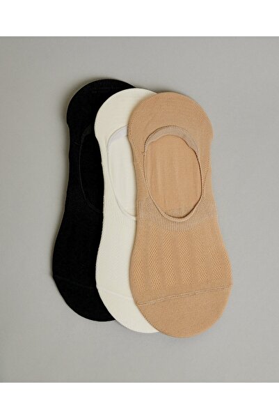 R&B Multi Women's 3 Pack No Show Socks