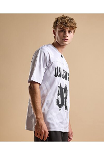 R&B Printed Active T-Shirt with Crew Neck and Short Sleeves