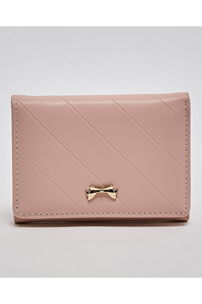 R&B Pink Women's Textured Tri-Fold Wallet