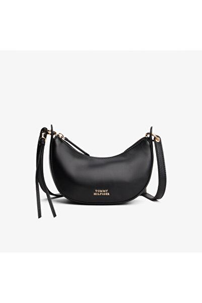 Tommy Hilfiger Moon Leather Mini Kadın Siyah Çapraz Çanta