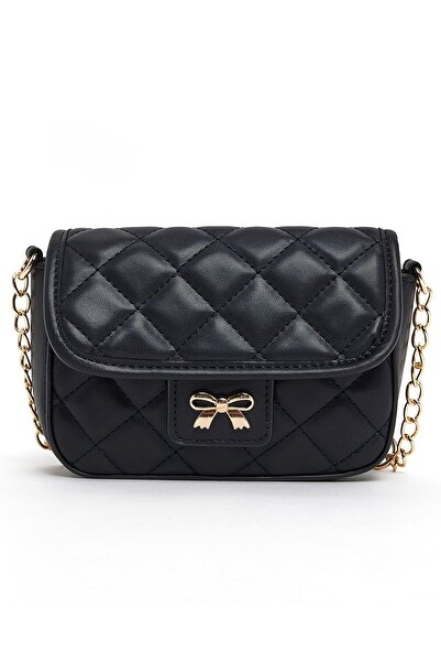 R&B حقيبة كتف مبطنة للبنات السوداء