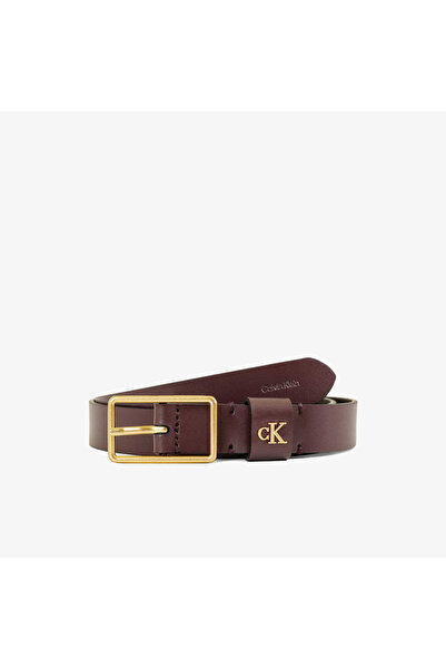 Calvin Klein Square Buckle Loop Kadın Kırmızı Kemer
