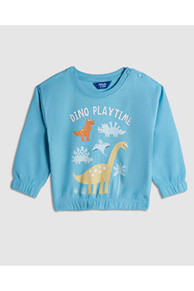 R&B Blue Boy's Blue Boy's Printed Sweatsuit Set