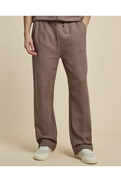 R&B بنطال بقصّة مستقيمة ومحكم مع خصر برباط