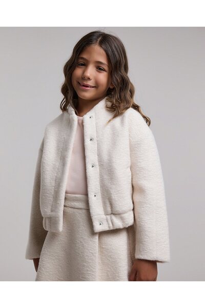 R&B سترة شيربا مع إغلاق بأزرار