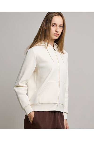 R&B Solid Hooded Jacket with Zipper Closure