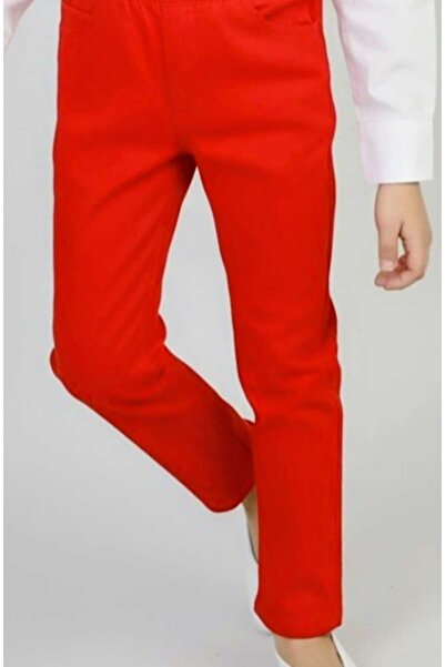 KAYAKİDS çocuk pantalon kırmızı pantalon unisex pantalon