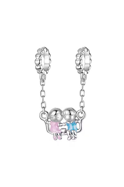 Fubena Women's and Men's Swing Pendant Chain Silver Charm