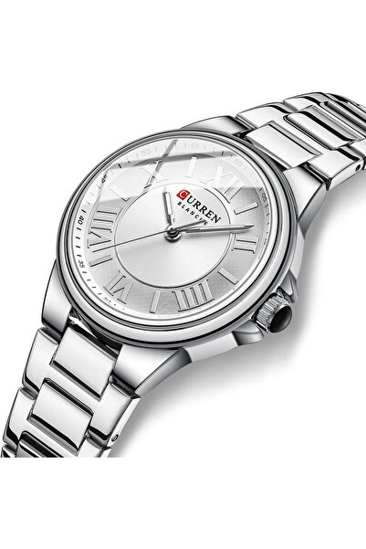 Curren Ceas de damă, casual, elegant, la modă, analogic, cuarț, argintiu