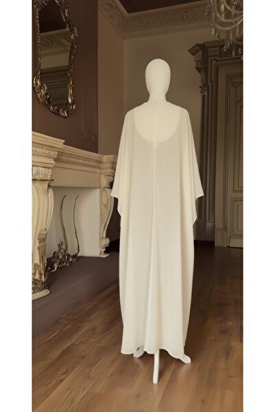 MERİT FASHION Önü Kısa Arkası Uzun Şifon Abiye Pelerin