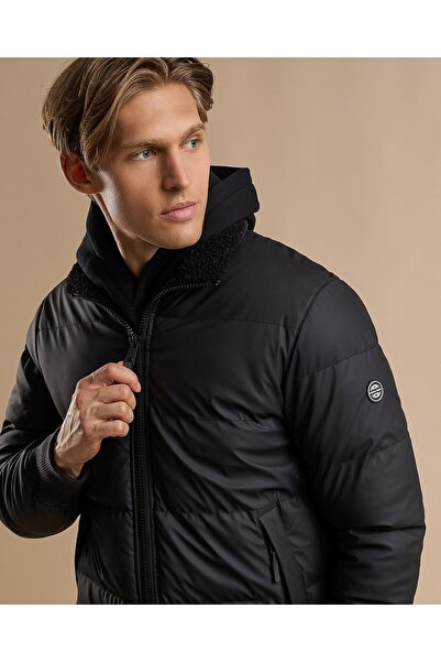 R&B سترة مبطنة منفوخة مع سحاب للإغلاق