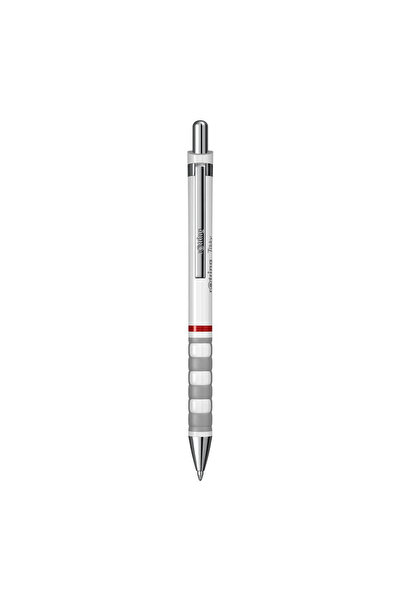 Rotring Pix cu bilă, culoare albă, material plastic și metal, vârf de 0,7 mm, cerneală albastră