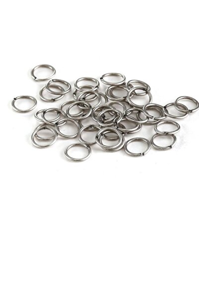 312 KONSEPT Ποιοτικός Χοντρός Δακτύλιος Στερέωσης 100 τμχ - 6 χιλιοστά επινικελωμένος, Δακτύλιος σύνδεσης κοσμημάτων, πάχος 1 χιλιοστά