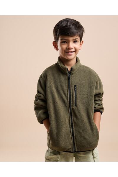 R&B Sherpa Jacket with Zipper Closure