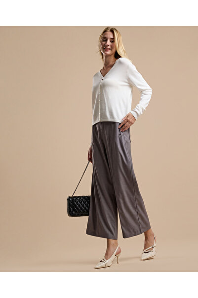 R&B بنطال واسع الساق مع خصر برباط