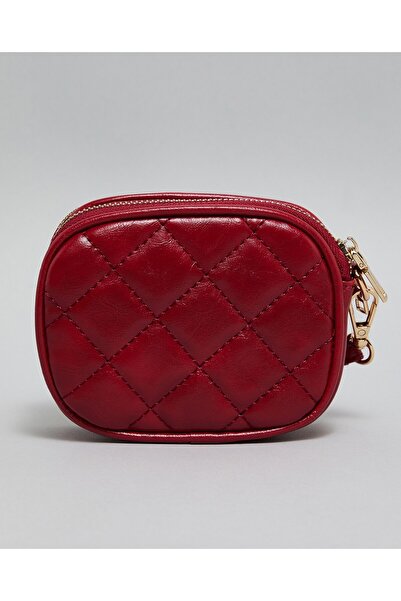 R&B Burgundy Women's Quilted Coin Purse