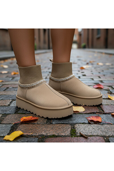 Lush Fashion Mocasini Dama Imblaniti din Piele Intoarsa Cod: VL258 (I0)