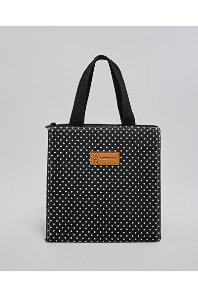 R&B حقيبة غداء سوداء منقطة للجنسين