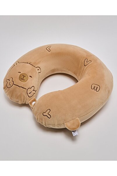 R&B Brown Women's Printed Neck Pillow