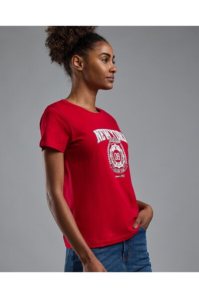 R&B Printed T-Shirt with Crew Neck and Short Sleeves